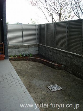 北九州市 庭リフォーム施工事例｜花壇と舗...