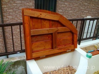 庭にレンガのバーベキュー炉 | 福岡・北...