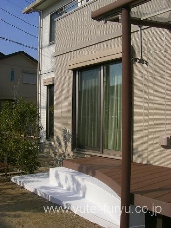 エクステリア工事　樹の木デッキ+樹の木テ...