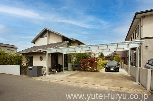 車庫拡張と大きな3台用カーポート | 福...