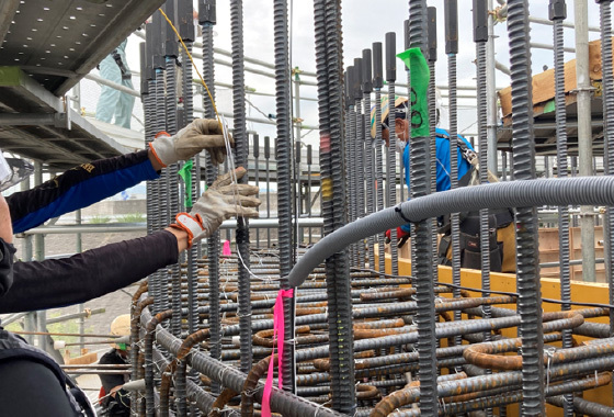 Installation of optical-fiber sensor 