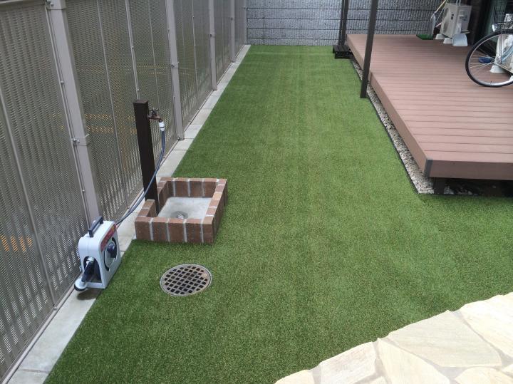 川越市　S様邸　お庭に人工芝メモリーター...