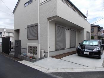 川越新築外構　全体の様子