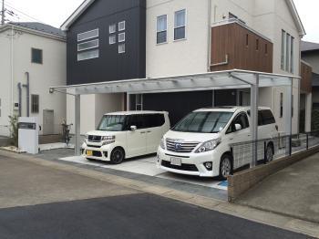 ふじみ野市　新築外構　シンプルモダン