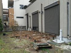 富士見市　老朽化したウッドデッキを解体
