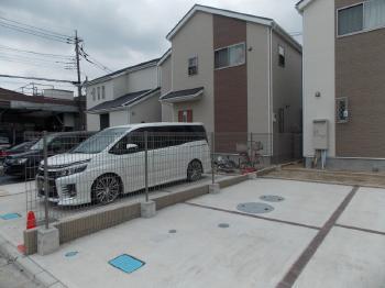 川越市　境界フェンス　独立基礎