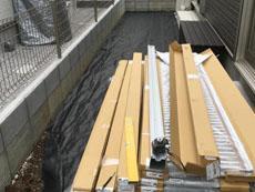 川越市　フェンス施工準備（三協アルミ：マイリッシュAフェンス）