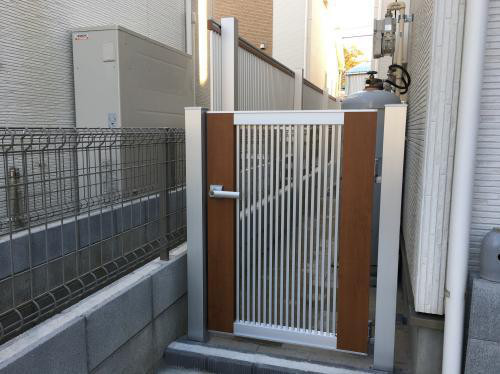 川越市　三協マイリッシュ門扉（片開き）