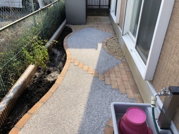 川越市　洗い出しですっきりしたお庭にリフォーム
