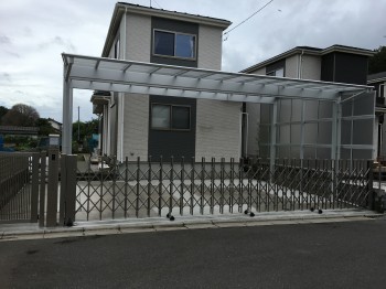 川越市　クローズ外構リフォーム工事完成