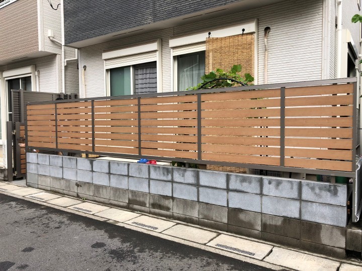 ふじみ野市T様邸　お庭リフォーム　フェンス交換