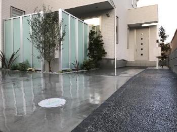 川越市　外構　植栽したら完成