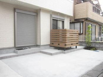 上尾市　リフォーム外構　完成　土間コンクリート　ひとと木2