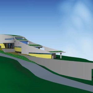 明石海峡大橋を望む家