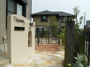 既存の門扉を移設して、、、リニューアル　宇部市K邸