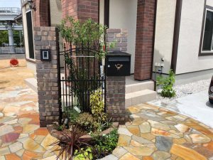 新築エクステリア　宇部市S様邸　植栽でさらに美しく！