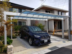 三協アルミ　スカイリード梁延長を設置　宇部市T様邸