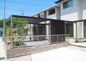 プラスGでファサードガーデンリメイク　山口市Y邸