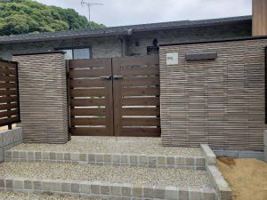 エクステリア工事！高級感あふれるクローズ外構　山陽小野田市S様邸