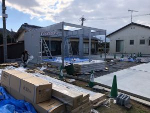 イナバ大型ガレージ【ガレーディア】を施工！　宇部市S様邸