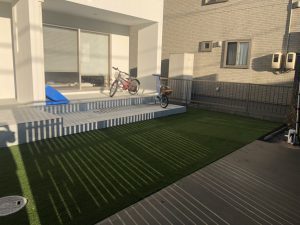 山口市H様邸 お庭に人工芝！