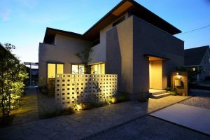 S林業　宇部市H様邸  新築エクステリア　デッキやシェードも