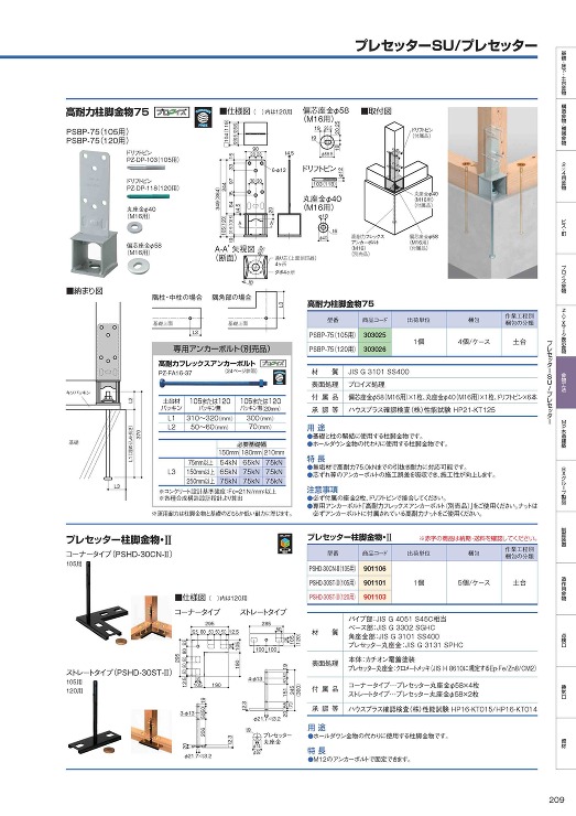高耐力柱脚金物75 - ＢＸカネシン