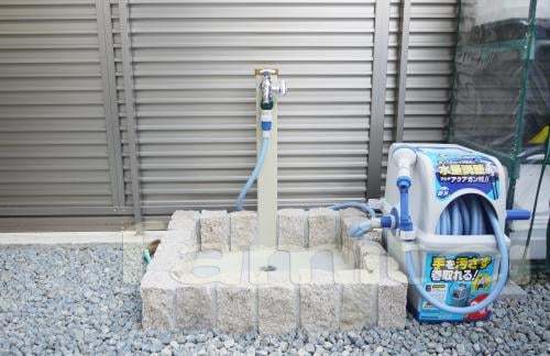 立水栓　ピンコロ石