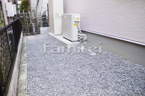 防犯砂利　バラス砕石の外構施工例（現場番...