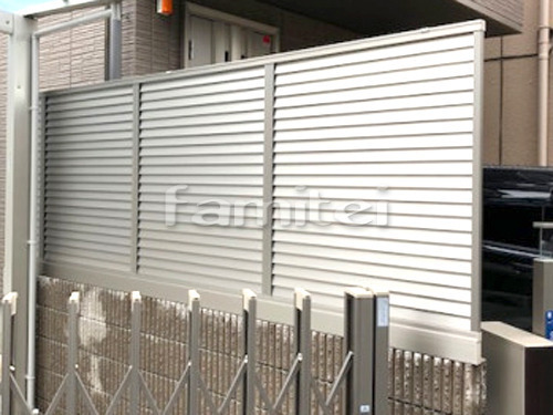 目隠しフェンス塀 修繕の外構施工例（現場...