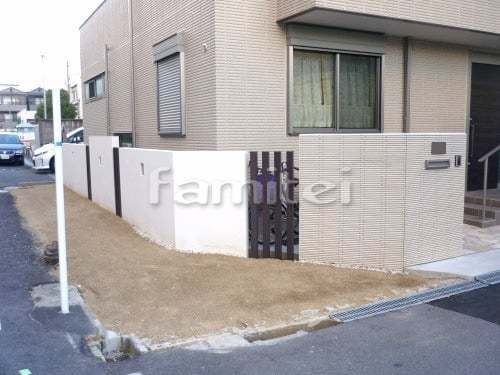 デザイン目隠し塀 壁タイル貼り LIXI...