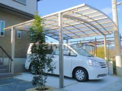 カーポート LIXILリクシル カーブポートシグマ3 TOSTEMトステム 横2台用(ワイド ツイン) R型アール屋根