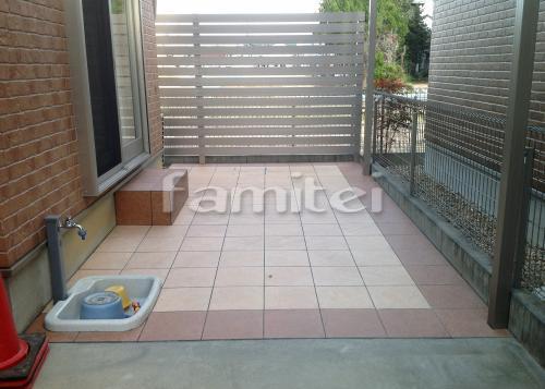 庭リフォーム 目隠しフェンス アルミ平板...