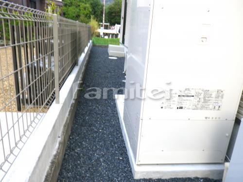犬走り 防犯砂利 バラス敷きの外構施工例...