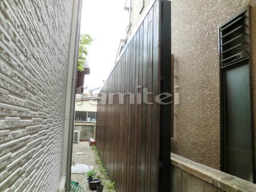 木製目隠し板塀の外構施工例（現場番号：9...