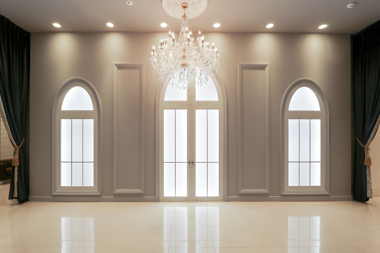 エントランス 間接光 ブライダルフォトスタジオ ウェディングフォトスタジオ 京都