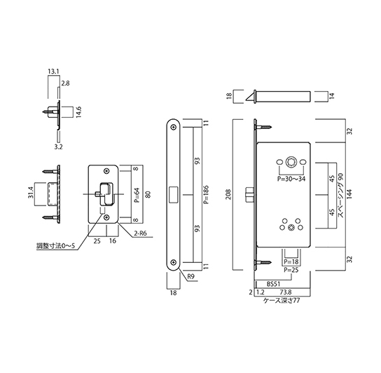 室内建具 引戸/開扉 | ホテル客室用金...