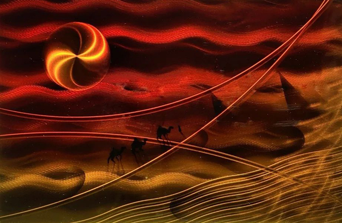 【金属のデザイン研磨】スピンアート施工例...