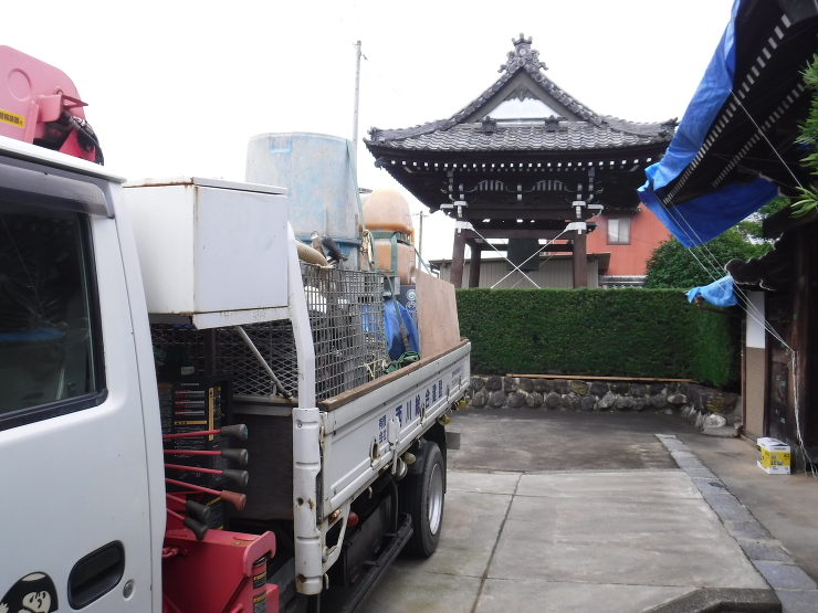 岐阜県　満念寺山門　地盤改良工事