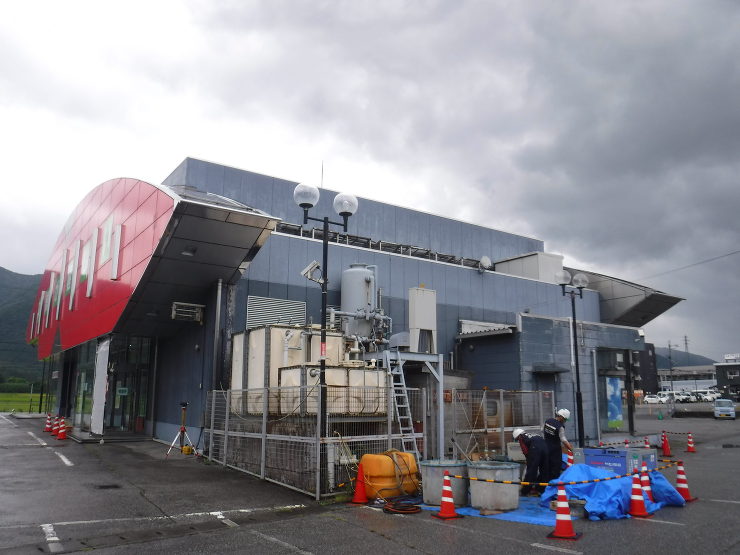 店舗沈下修正　高架水槽沈下修正