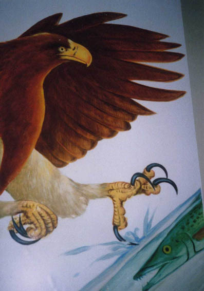 壁画（鳥：ワシ）の施工例