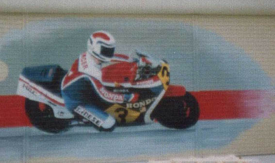 壁画（オートバイ）の施工例