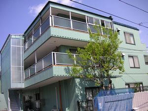 横浜市旭区　アパート外壁塗装　施工例　ア...