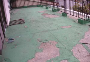 横浜　防水　ＦＲＰ屋上防水　施工例　アサ...