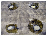 アンカー撤去跡