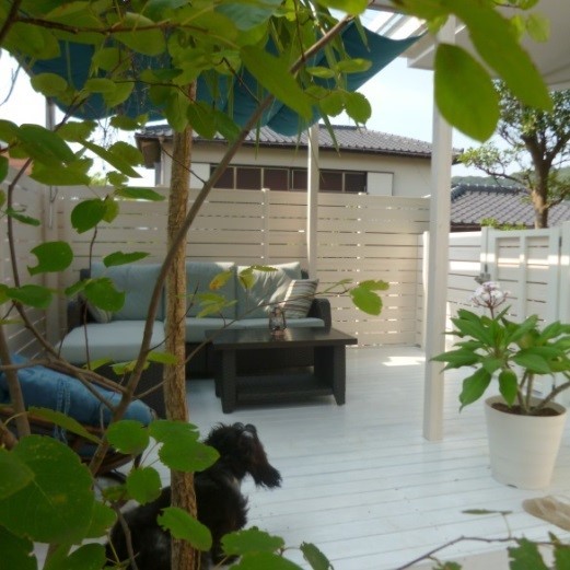 ワンちゃんと過ごす癒しのパーゴラ空間工事