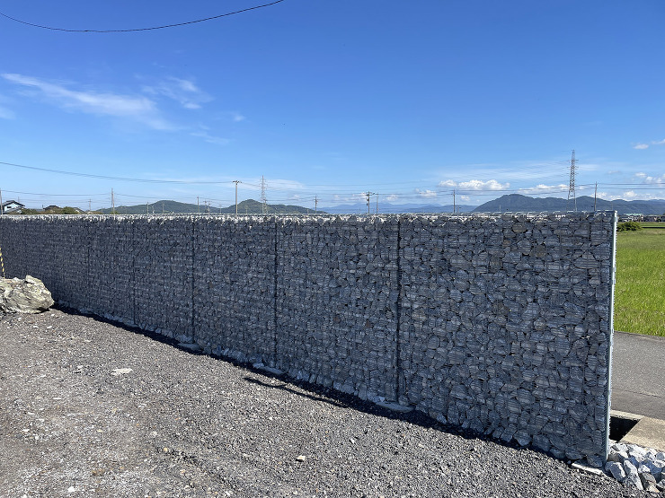 福井県｜フェンスとしてのガビオン活用