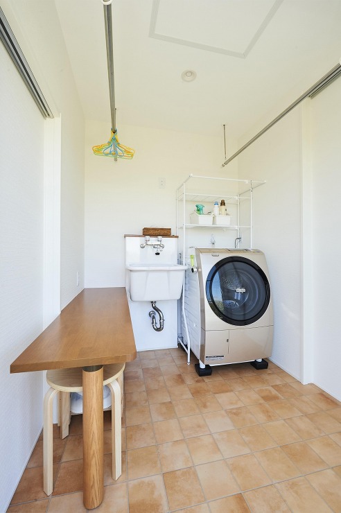 家事動線にこだわったランドリースペースの画像