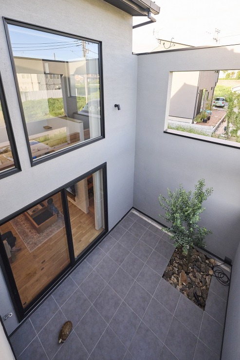 心地よい風や光を堪能できる中庭の画像