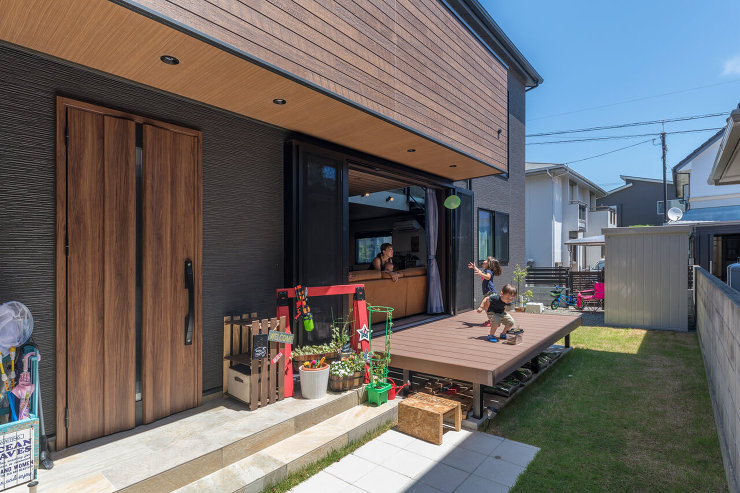 開ける、遊べる。庭と一体になる家。 | ...